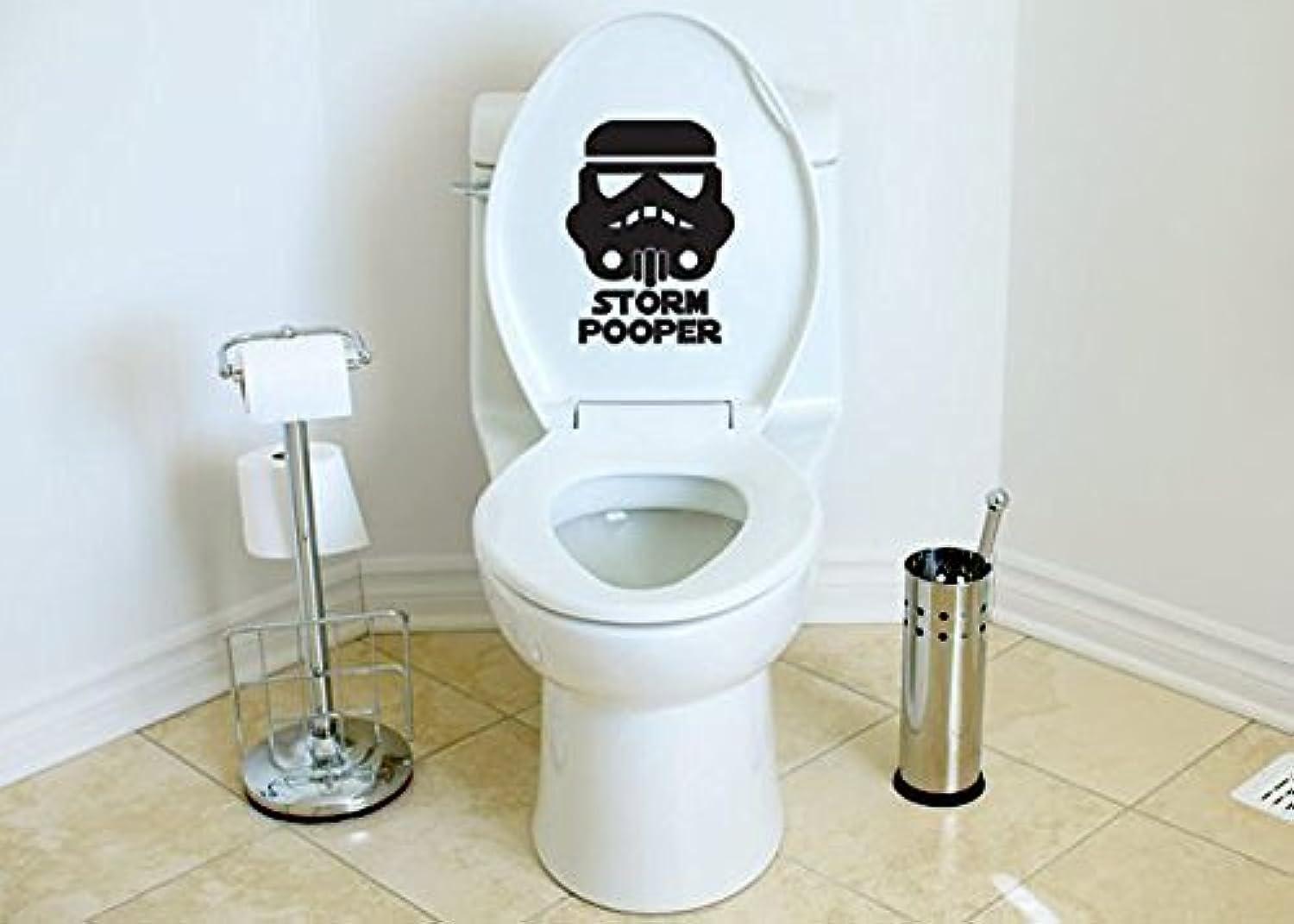 AK S-Wars Inspired Parody Storm Pooper Vinyl Decal Sticker for Hardhat | Helmet | car | Van | Trucks | Motorcycle | Bumper | Window Any Smooth Surface Size: 8"
