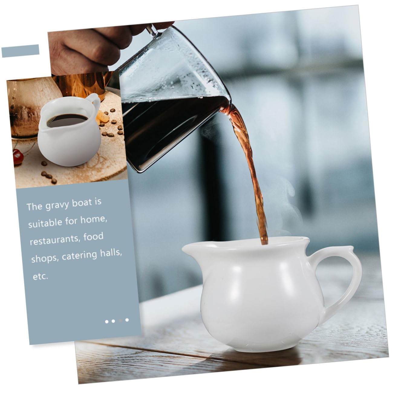 HOLIDYOYO Sauce Bucket Sauce Boat Creamer Jug Saucer Sauce Dispenser Tea Serving Pitcher Soy Sauce Bowls Creamer Dispenser Mini Milk Pitcher Milk Cup with Handle Jugs Ceramics White