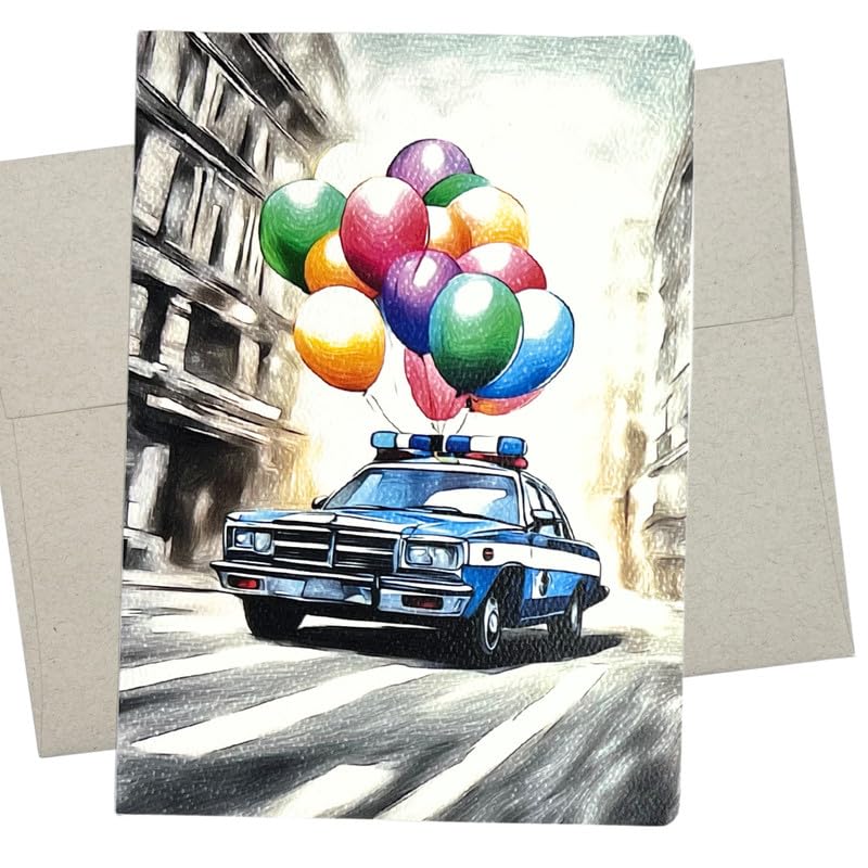 Whitman and Daughter Police Officer Birthday Card, Police Academy Graduation Card, Retirement, 5X7 Inch Premium Cop Birthday Card - 946