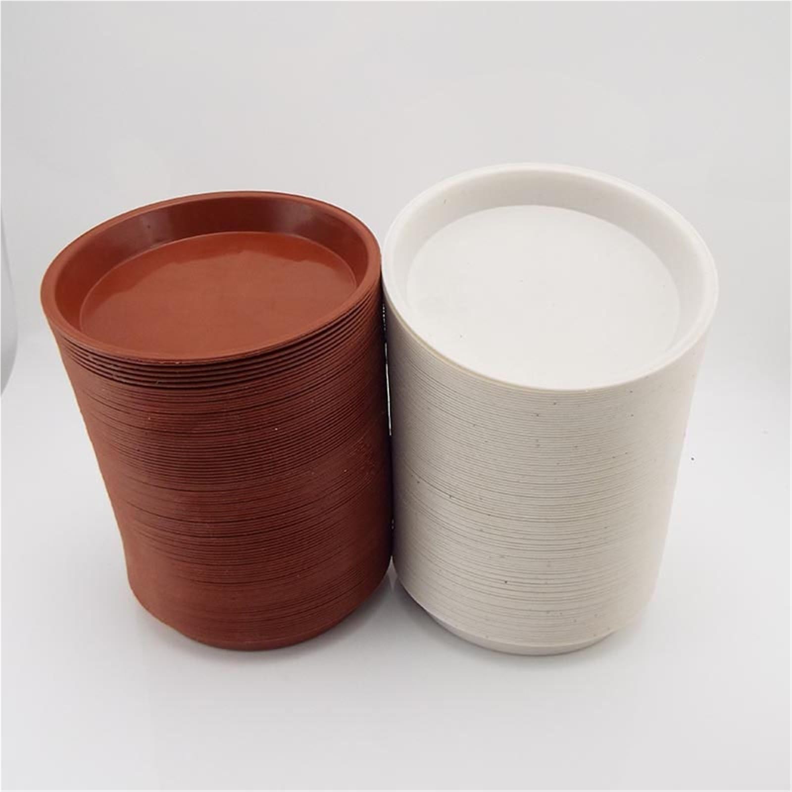 Plastikowe podstawki do doniczek 30 szt. tace na doniczki Okrągłe spodki rośliny Wielokolorowe rozmiary Wewnątrz zewnątrz(Red,11.5x13.5cm)