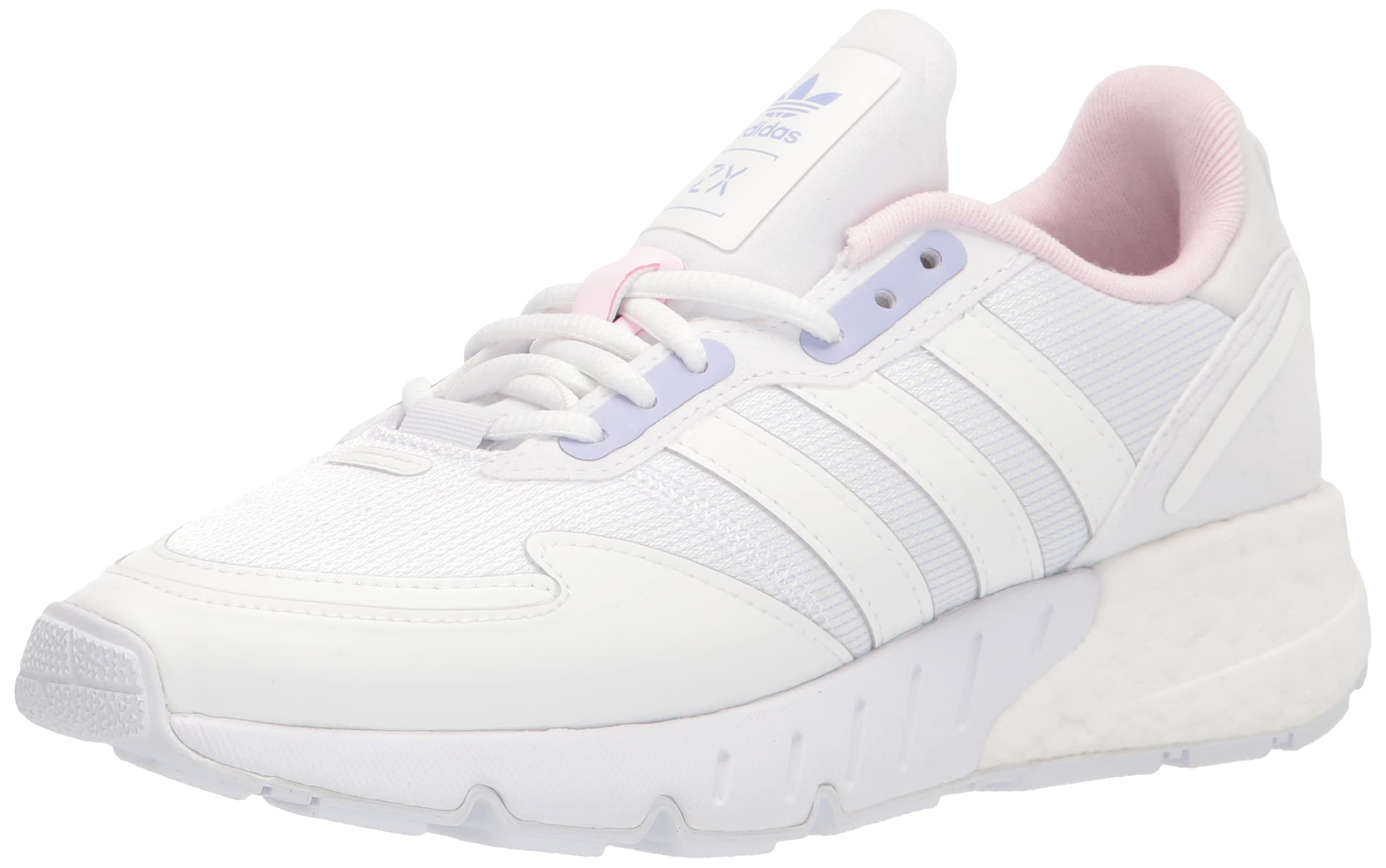 adidas Originals Women's ZX 1K Boost, White/White/Violet Tone, 6