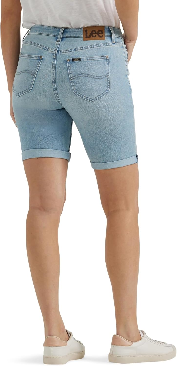 Lee Womens Plus Size Legendary Rolled Denim Bermuda Short - Image 3