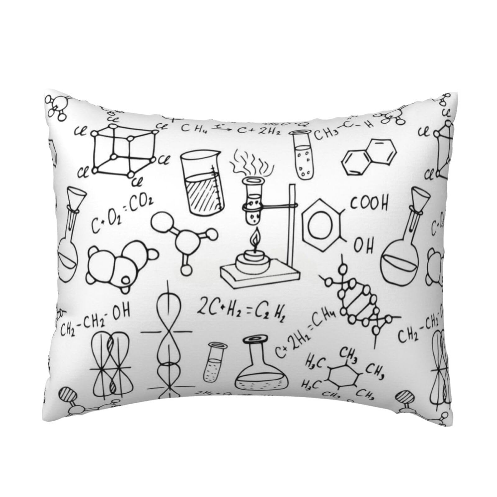WSHFFILO Chemistry Print printed Pillow Case 20x26in Decorative pillowcase Throw Pillow Cover