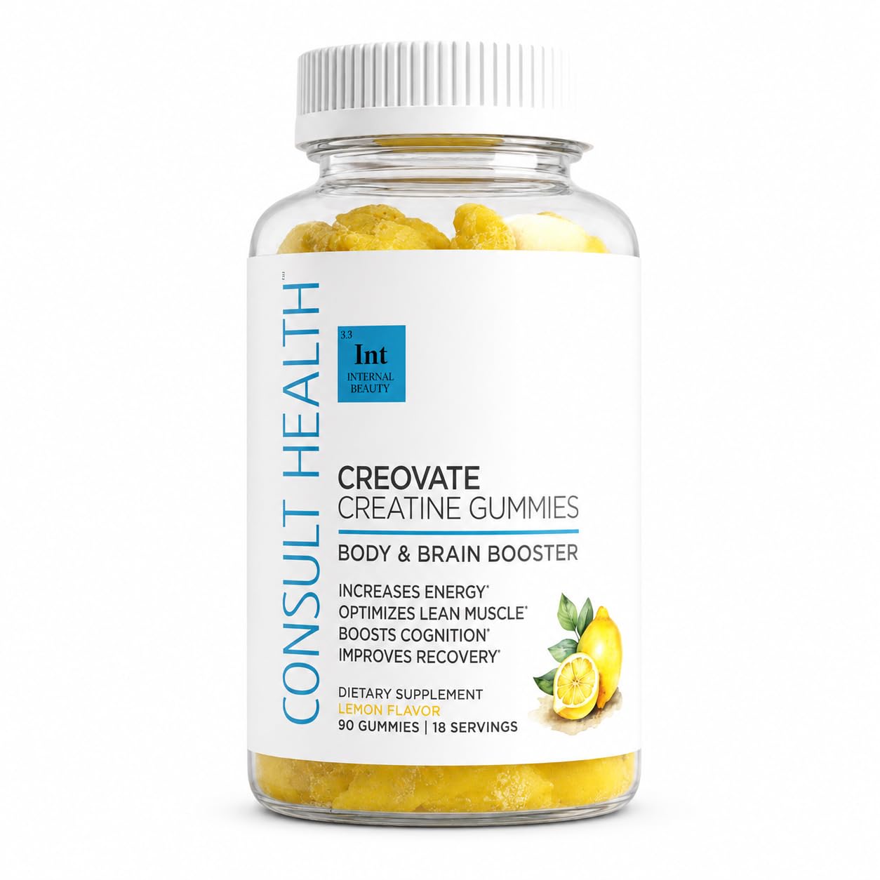 Consult Health Suplemento de creatina monohidratada em gomas 5 g, 90 gomas