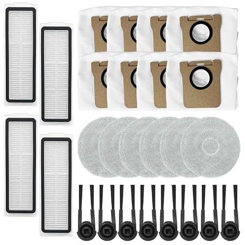 Qklyxr robot vacuum mop cloth B53c Accessory Replacement Parts Kit, for Mijia, for M40s/ Ov31cn Robot Vacuum-side Brush, Hepa Filter, Mop Cloth, Dust Bags