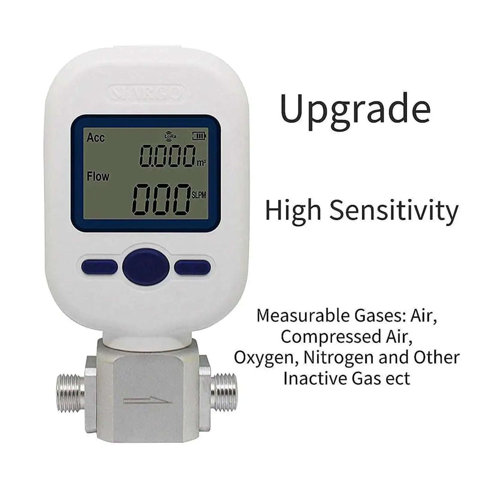 Medidor De Caudal Másico De Gas, Medidor Portátil De Caudal De Aire, Nitrógeno Y Oxígeno, 0-250 L/min, Tecnología Modbus MEMS RS485 De Alta Precisión para el jardín