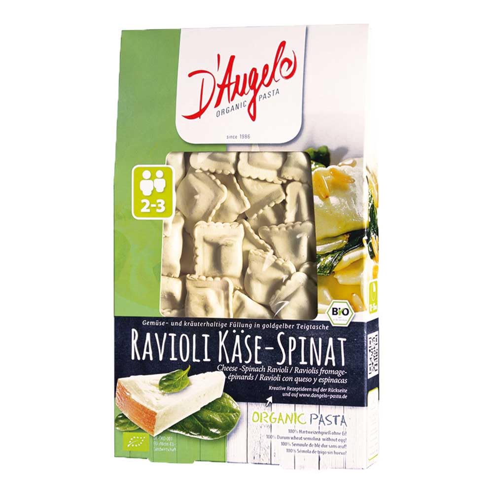 D'Angelo - Ravioli Käse-Spinat Teigware mit käse- und spinath. Füllung - 0,25 kg - 10er Pack