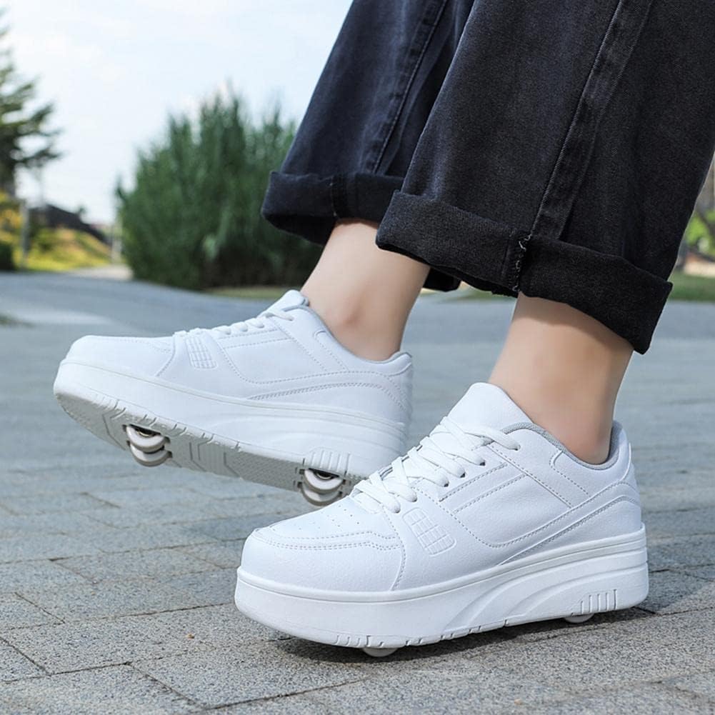 Dziewczęce buty na kółkach dla chłopców buty do deskorolki dla dzieci 2 w 1 wielofunkcyjne buty na rolkach buty na rolkach buty damskie, Rolka S27, 40 EU