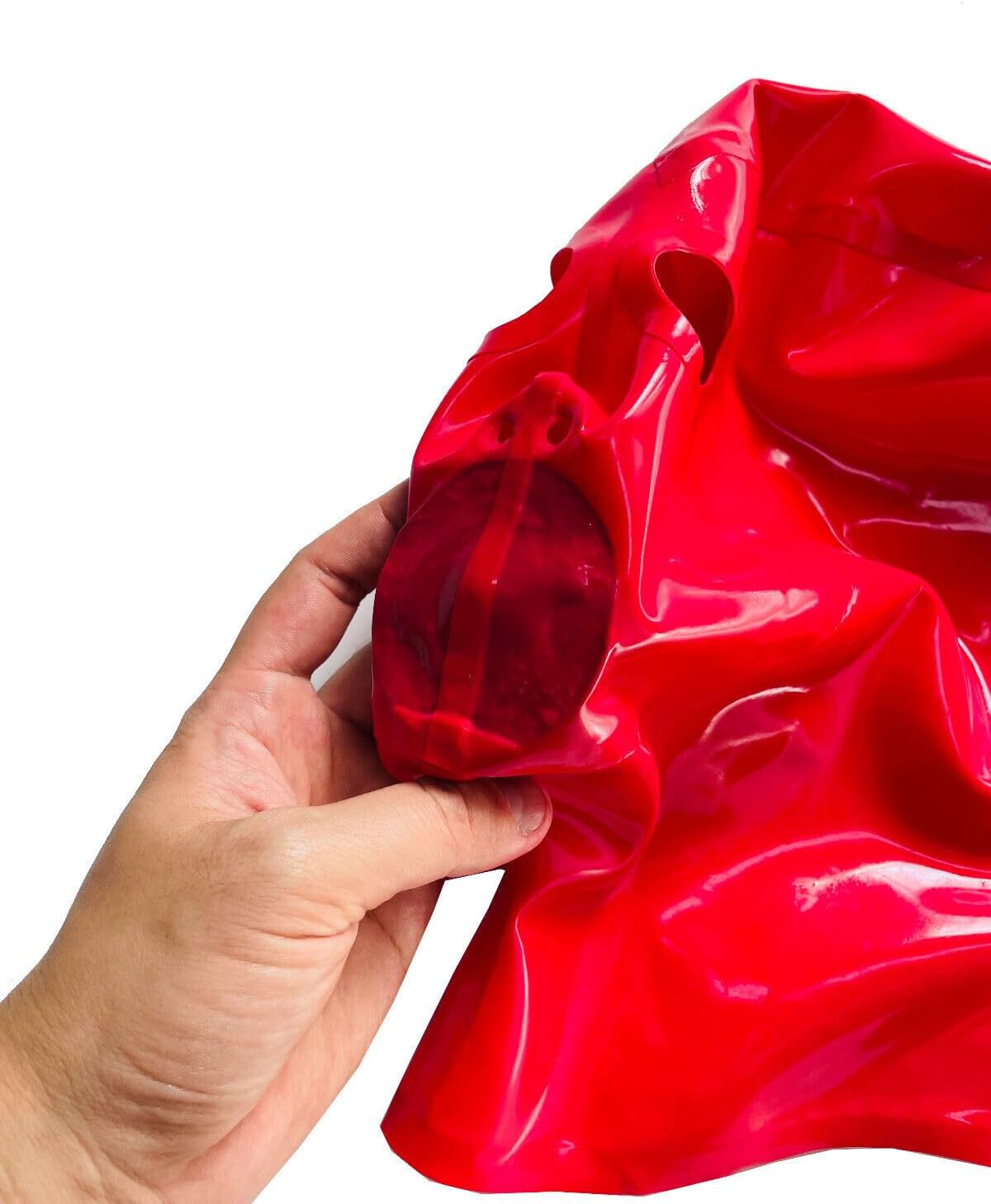 Red Latex Mask Inner Sheath 15cm Long Nose Tube Rubber Hood Party Mask Cosplay