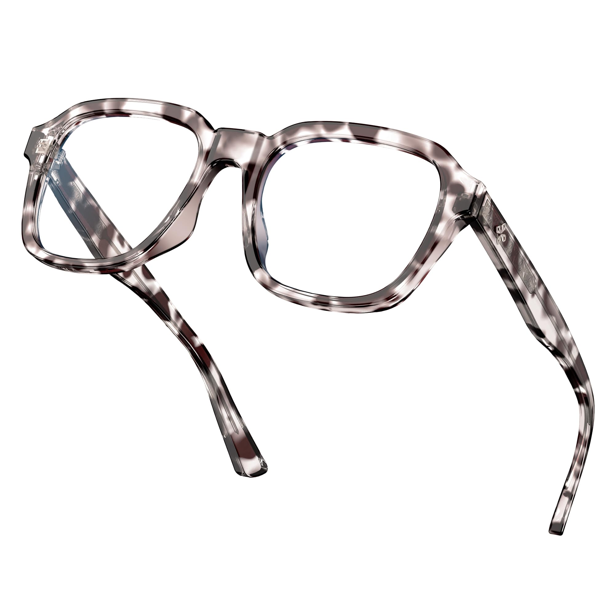 VISOONE Oversized Square Blue Light Blocking Glasses Fashion Computer Eyewear for Women and Men BENNETT