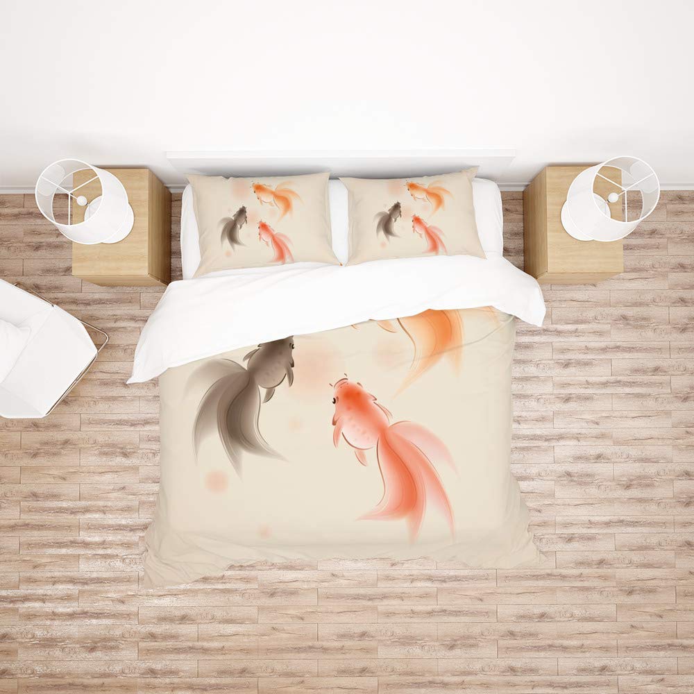 Parure de lit toutes saisons ultra douce et facile d'entretien grand lit Motif 3