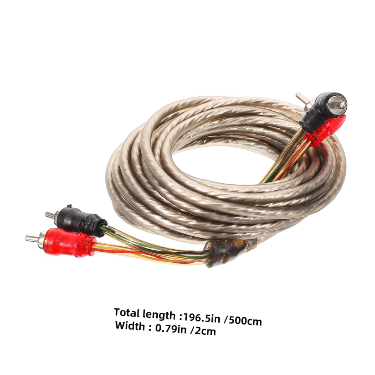 Mikinona Subwoofer Speaker Wire Kit Car Audio System Wire Durability Crisp Sound 5m Length