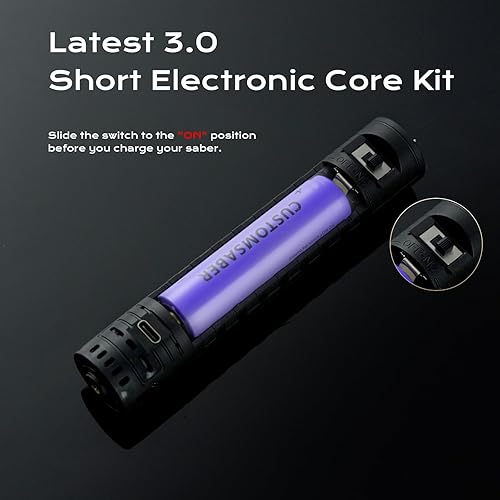 Miniatura 2 de Xenopixel 3.0 - Sable de luz con control de movimiento, serie oscura, sable de mandalore Elite de duelo negro, 34 fuentes de sonido, color infinito,