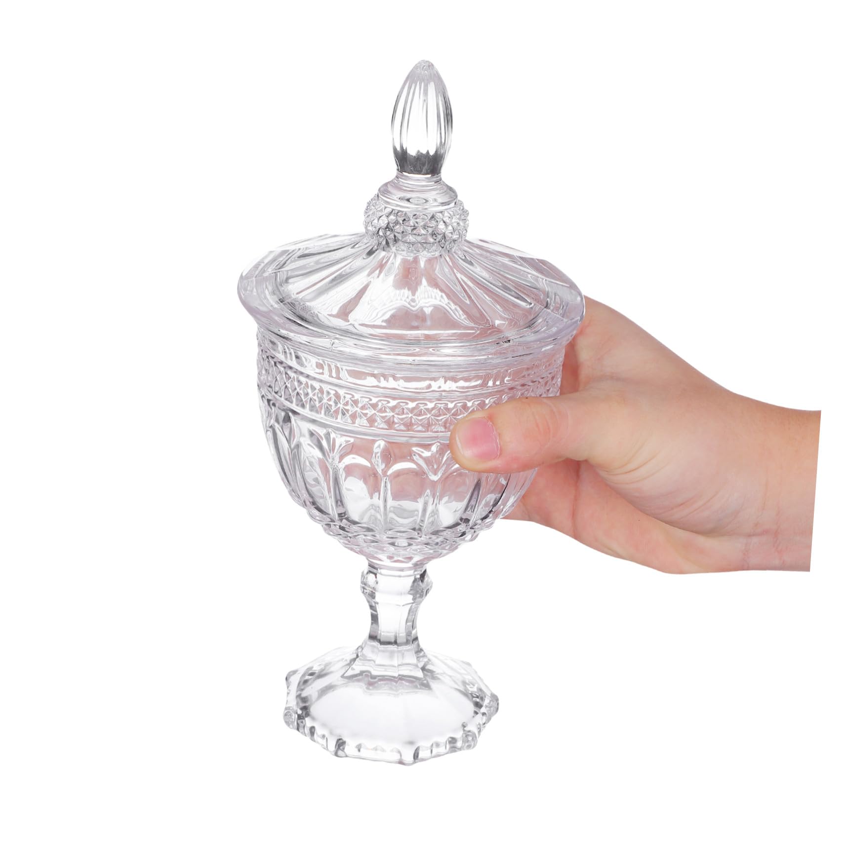 Barattolo Vetro per Dolci Coperchio, Contenitore Decorativo Stile Europeo