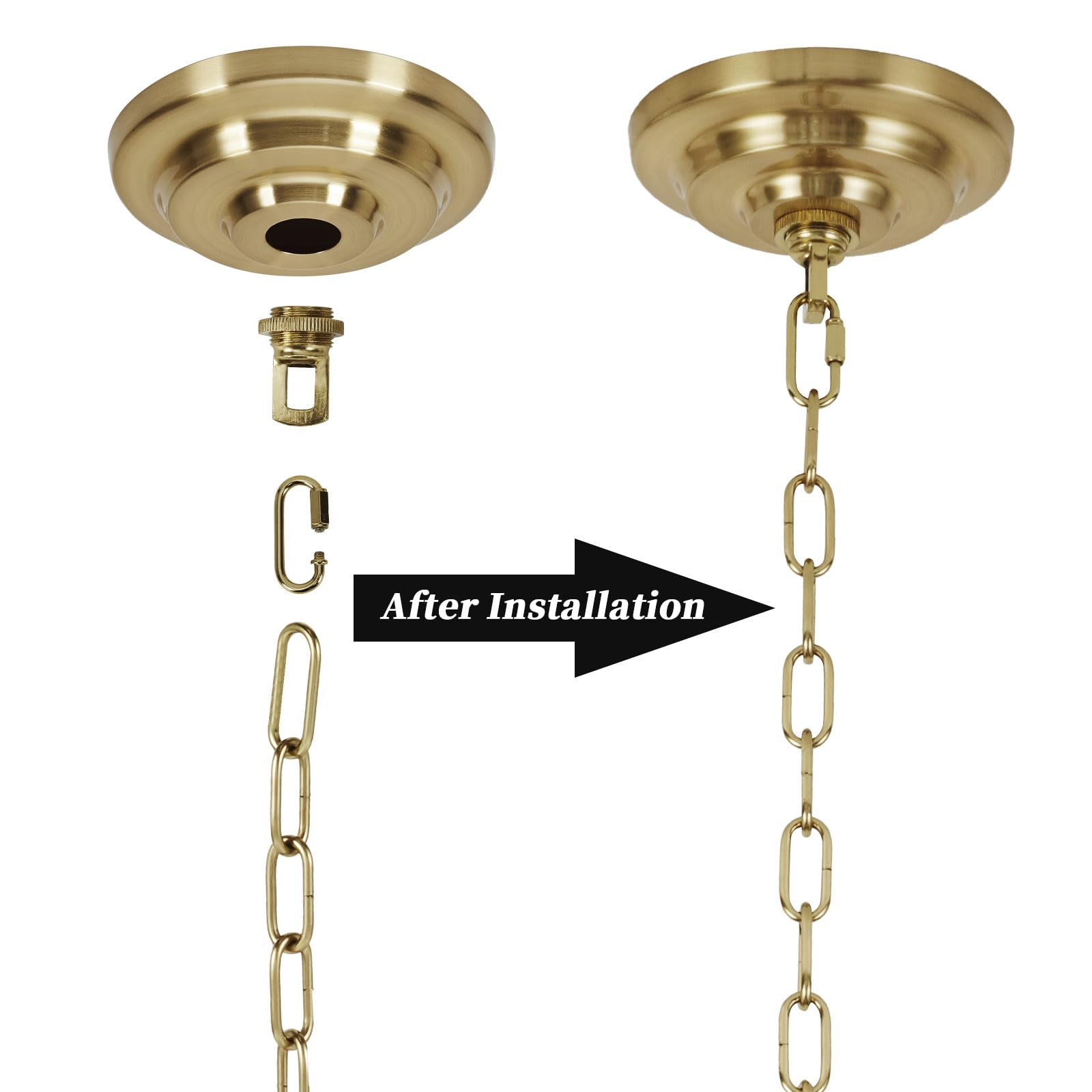 Light Fixture Canopy Kit - 5.9ft Chain & Hardware -5