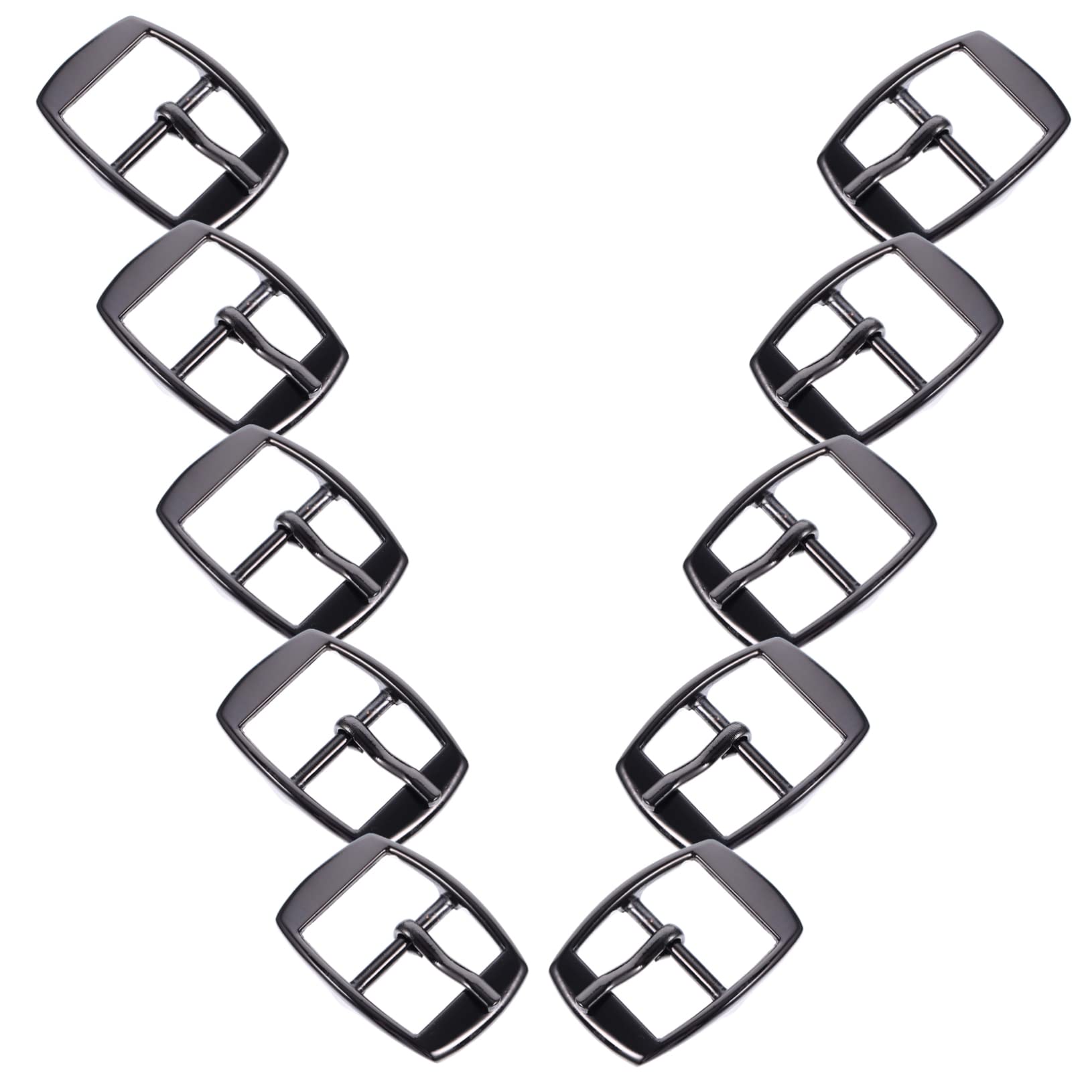 TEHAUX 50pezzi Fibbie Regolabili Per Cinture Fibbie Decorative Barra Centrale Per Zaini e Abbigliamento Fai Te Resistenti e Leggere