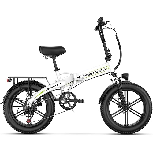 1000W Folding Electric Bike, 48V 20.8AH Large Removable Battery E-Bike, 30+MPH, 80 Miles Max Range, 20" Fat Tire Electric Bike for Adults, Adult Electric Bicycles for Commute
