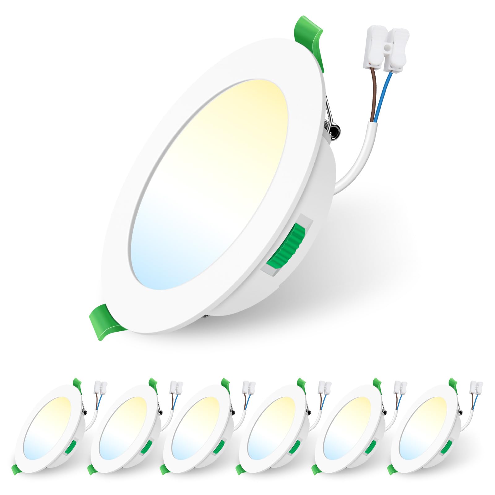 Faretti LED Da Incasso Dimmerabili - 10W IP44, 3 Temperature Colore, Set Da 6 - Foto 4