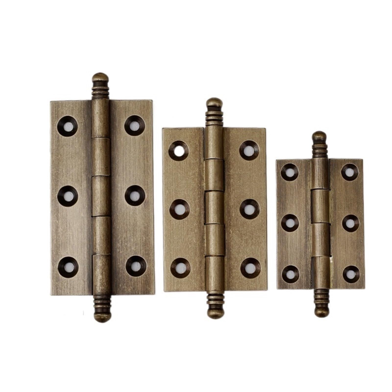 Nvsfzgiyg 3Inch Decorative Antique Brass Cabinet Hinges Bronze Kitchen Cupboard Door Butt Vintage 1Pcs(3Inch)