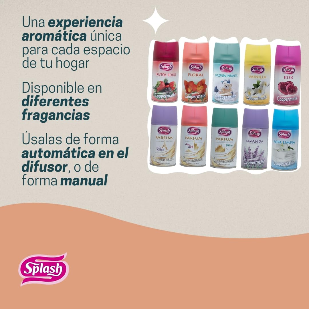 Splash Aerosol Ambientador Coopermatic, 250ml