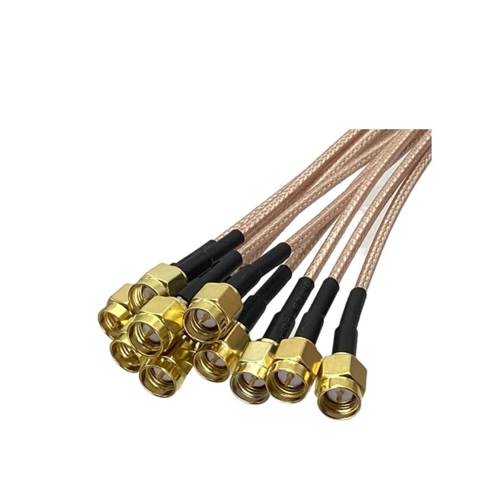 Cavo coassiale RF a treccia RG316 da 5 a 10 pezzi, spina maschio a spina maschio, 4 pollici ~ 10 piedi(5Pcs,1.5M