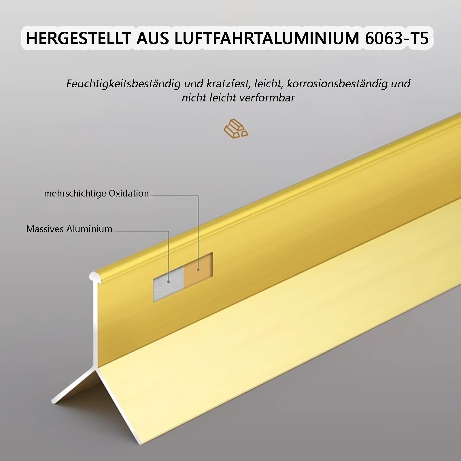 Perfil De Moldura para Azulejos De Aluminio 125 Cm* 2 Piezas Perfil para Bordes Lisos En Cocina Y Baño, Protección De Esquinas para Suelos De Baldosas(Black,Large)