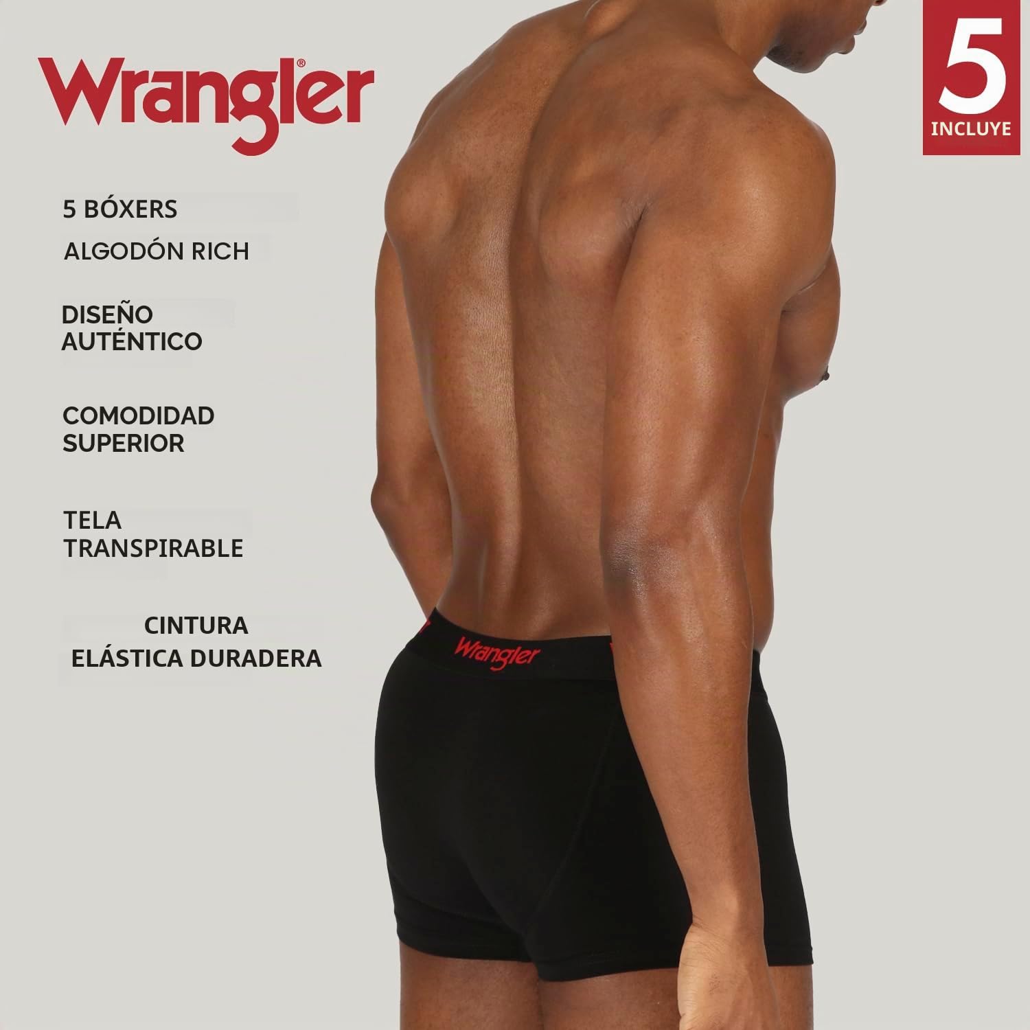 Wrangler Willox Bóxer Hombre (Pack de 5)