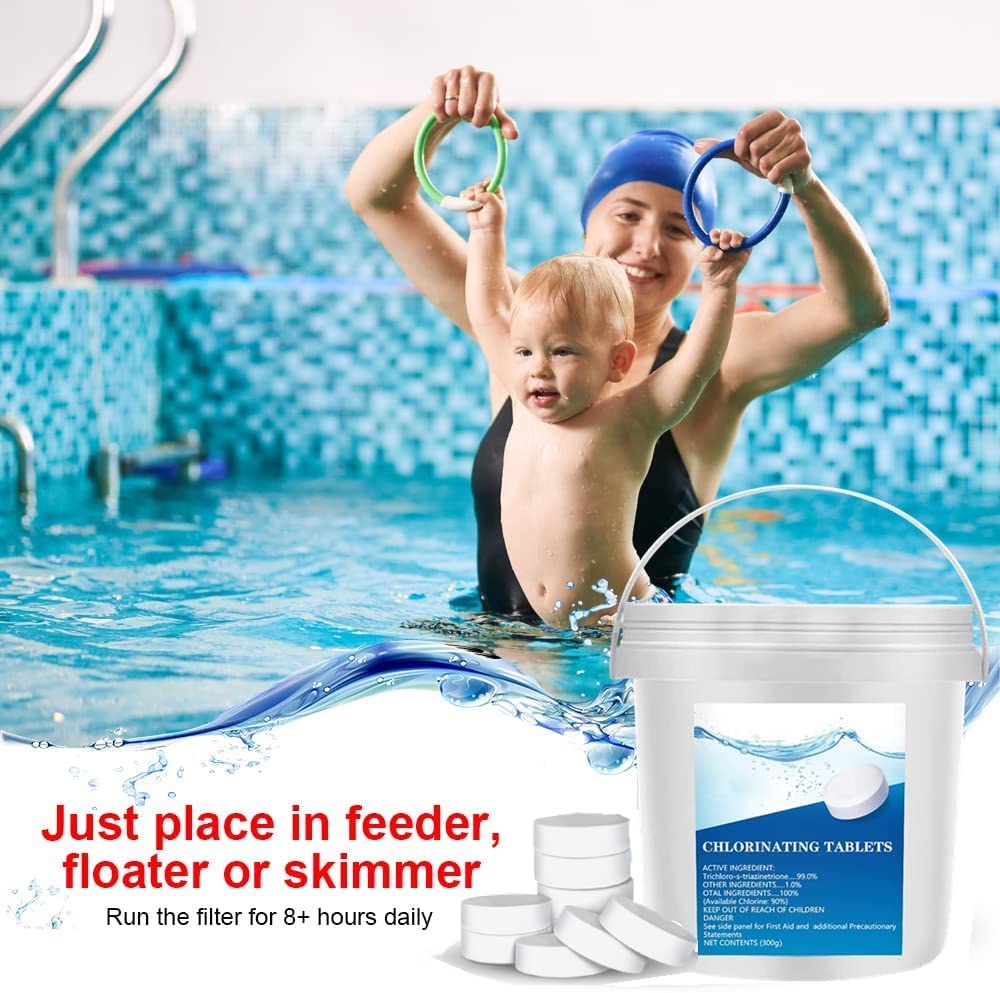 Buy Chlorine Tablets, 100g Chlorinating Tablets with Chlorine Floater