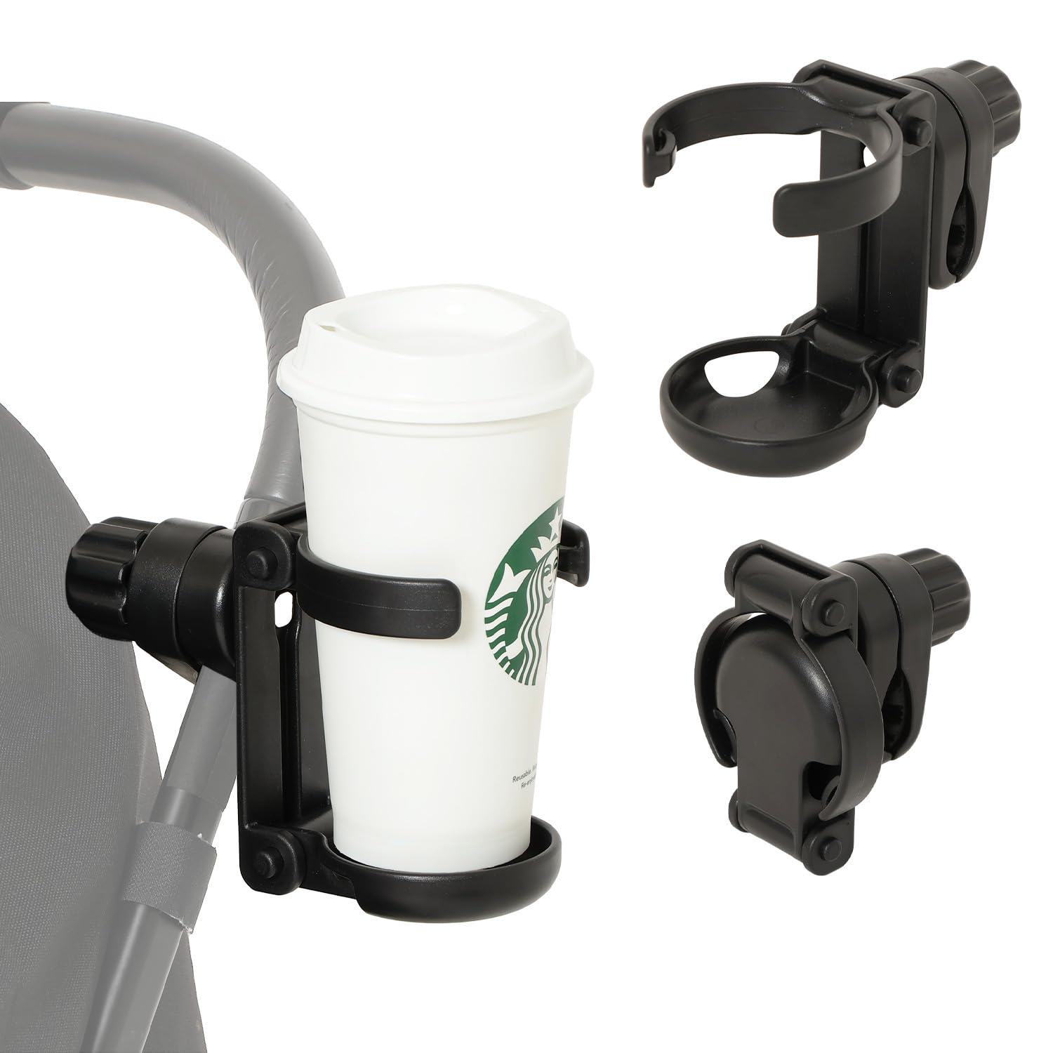 黒い折りたたみ式ベビーカー カップホルダー付き 612tvTEqBqL.jpg