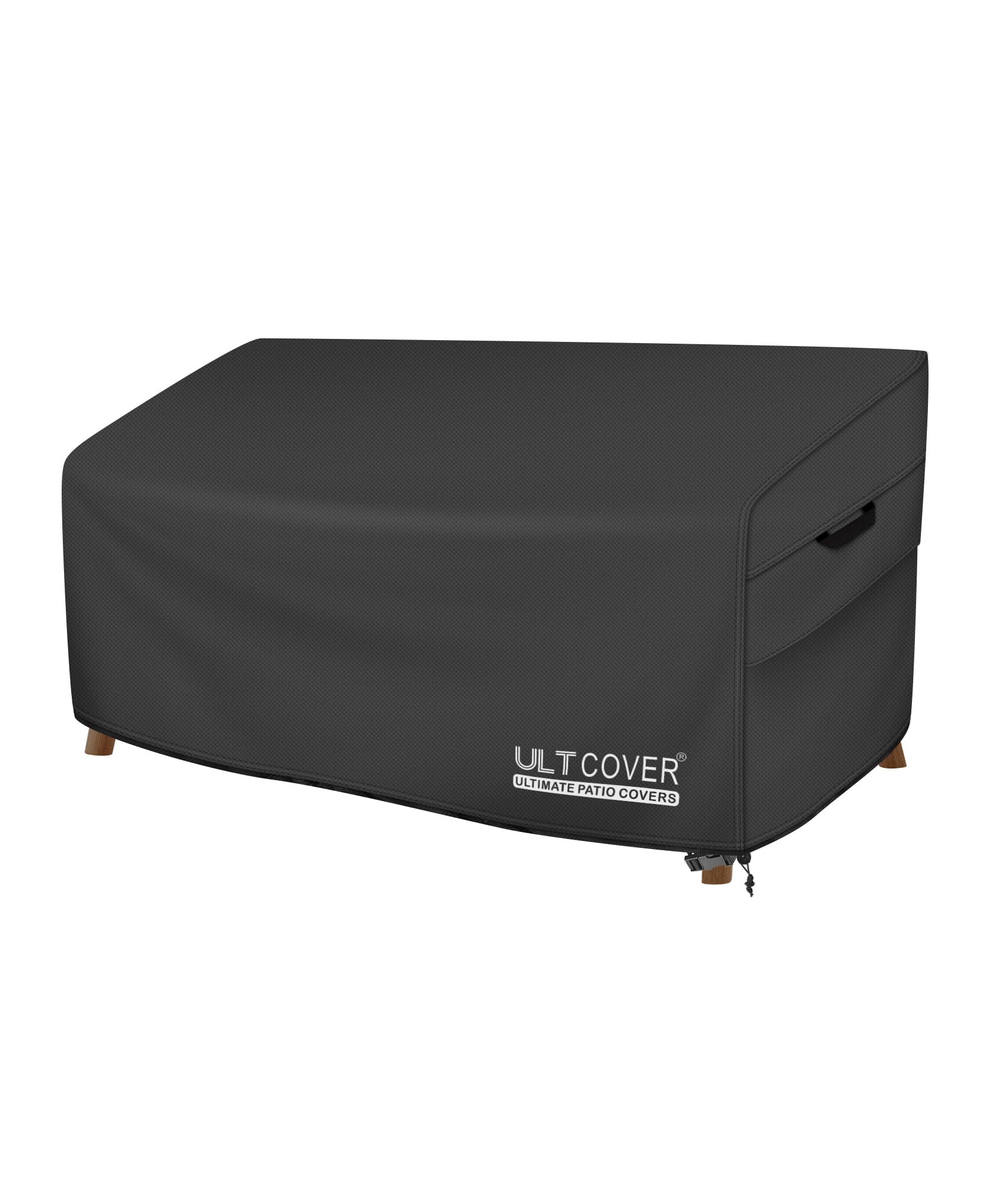 ULTCOVER Patio Furniture Sofa Cover 88W x 35D x 35H inch Waterproof Outdoor 3-Seater Couch Cover, Black — image 1