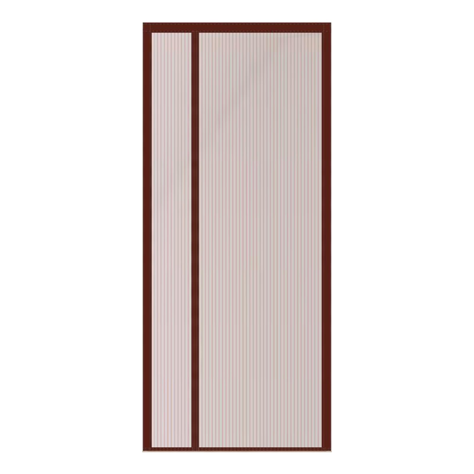 Moustiquaire magnétique de porte rideau marron 95x215cm
