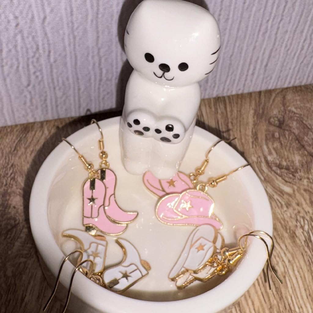 ProNature Cowgirl Earrings Cowboy Boot And Hat Earrings Drop Dangle Enamel Jewelry For Women Western - Image 3