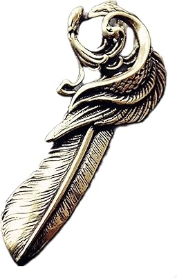 Phoenix Feather Brass Keychain Hook Key Chains keyring Car keychain