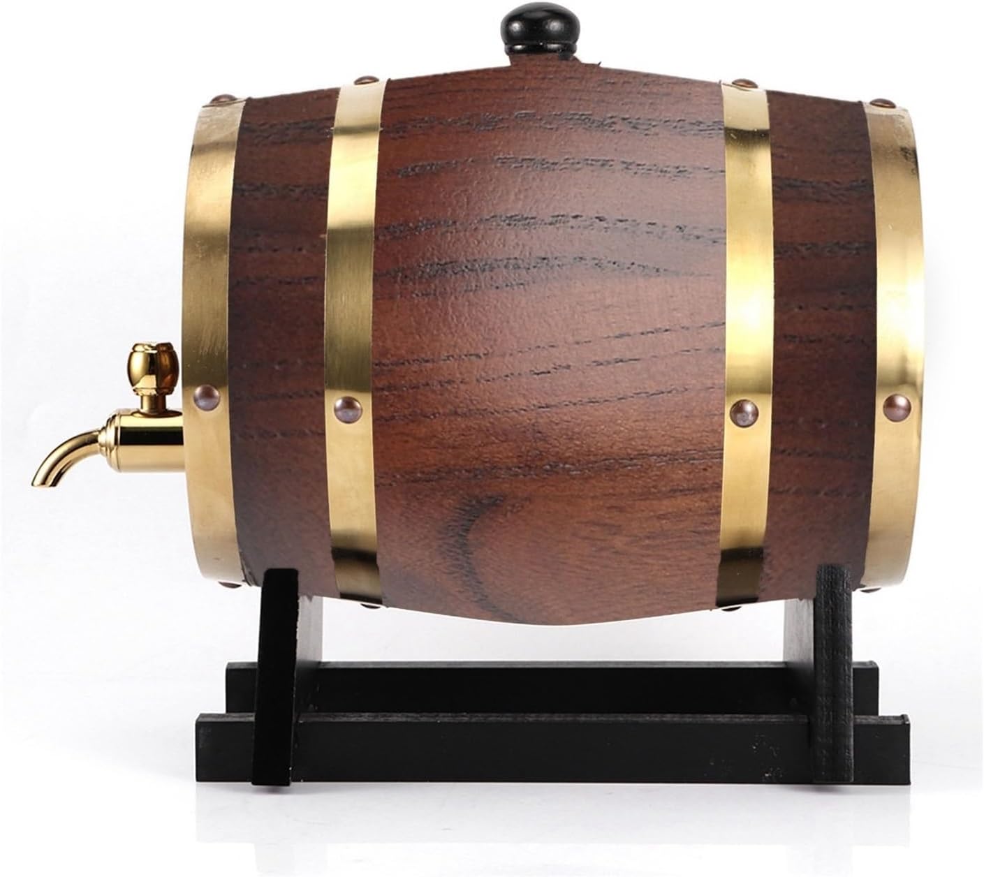 3L Wine Barrel Retro Style Oak Wood Red Wine Brandy Whisky Barrel Keg Bucket Container Faucet Home Restaurant