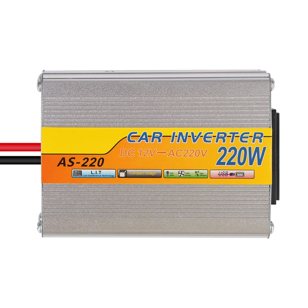 Generic Power 220W falownik samochodowy z portem USB DC 12V na AC 220V do urządzeń mobilnych i laptopów