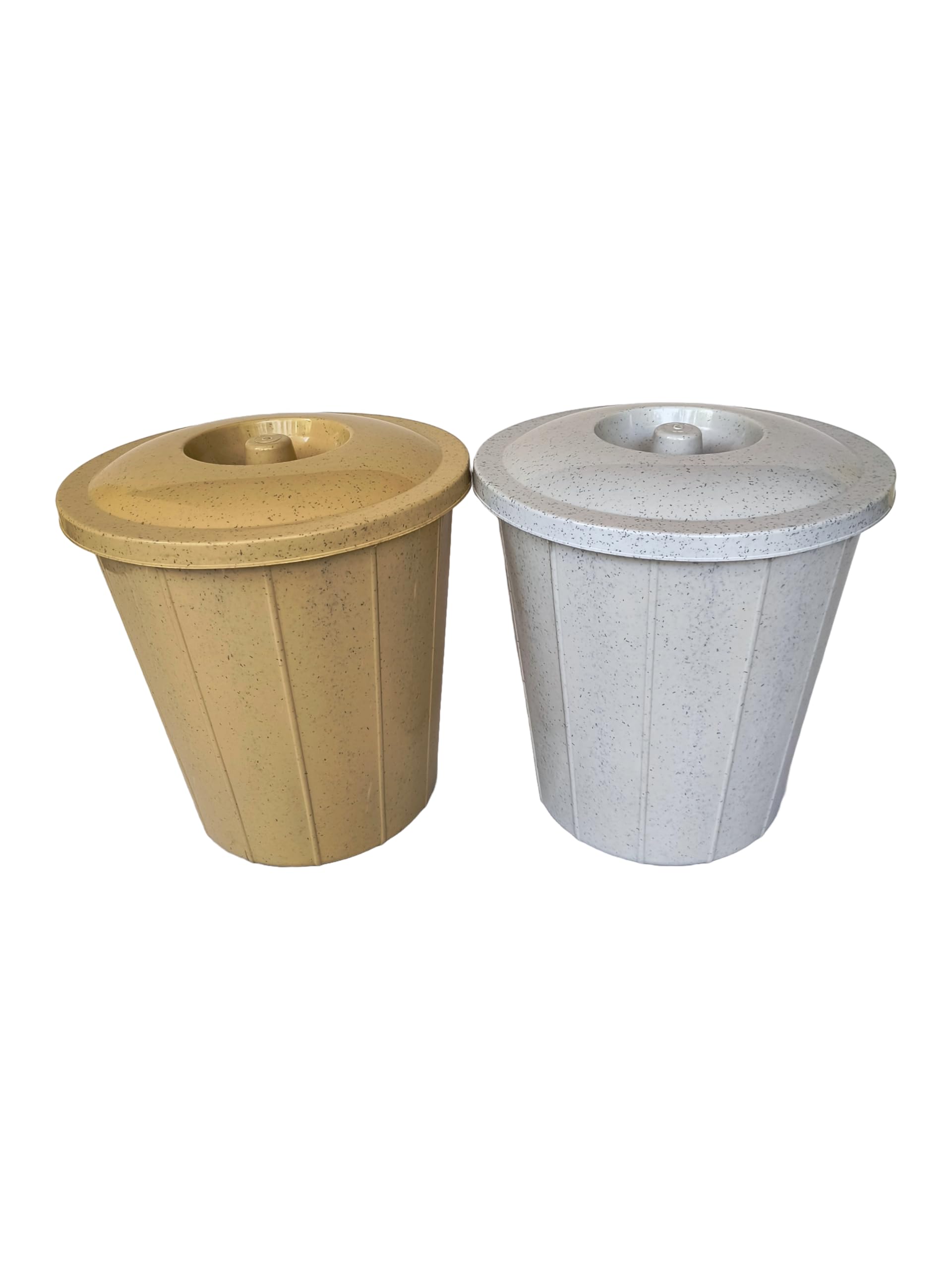 Set of 2 Premium Plastic 13 Ltr Dustbin Dry and Wet Garbage Waste bin with Lid for Home and Office Multi Colour-image-49