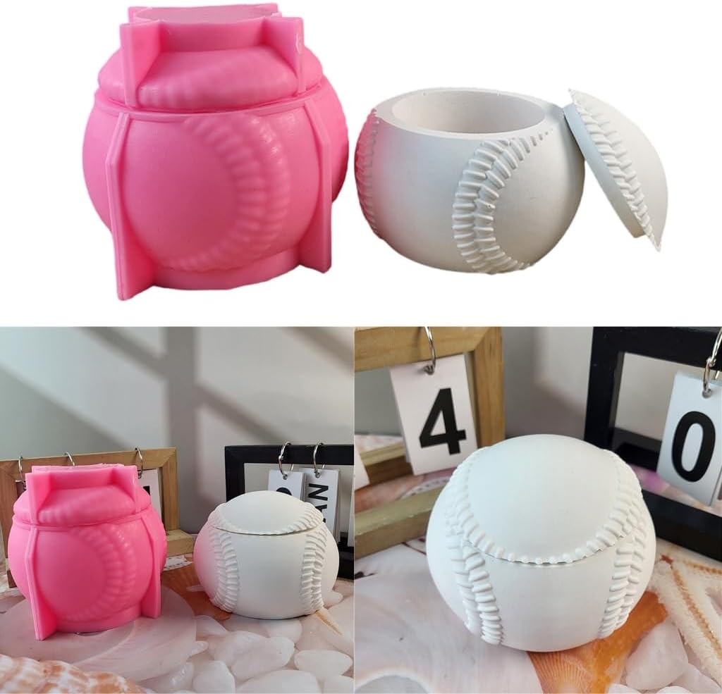 2 個のシリコン型野球キャンドルホルダー型再利用可能で柔軟