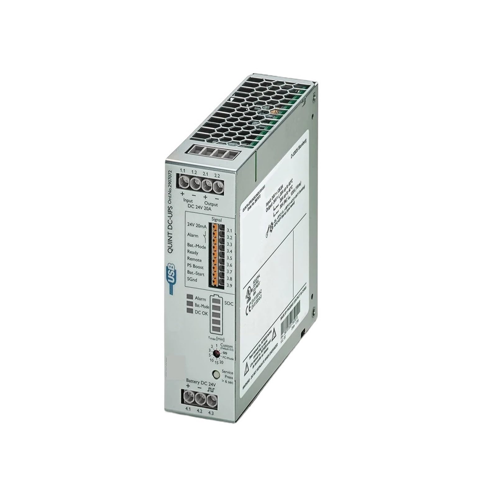 BALYDLUL QUINT4-UPS/24DC/24DC/20/USB 24VDC/20A Power Supply 2907072