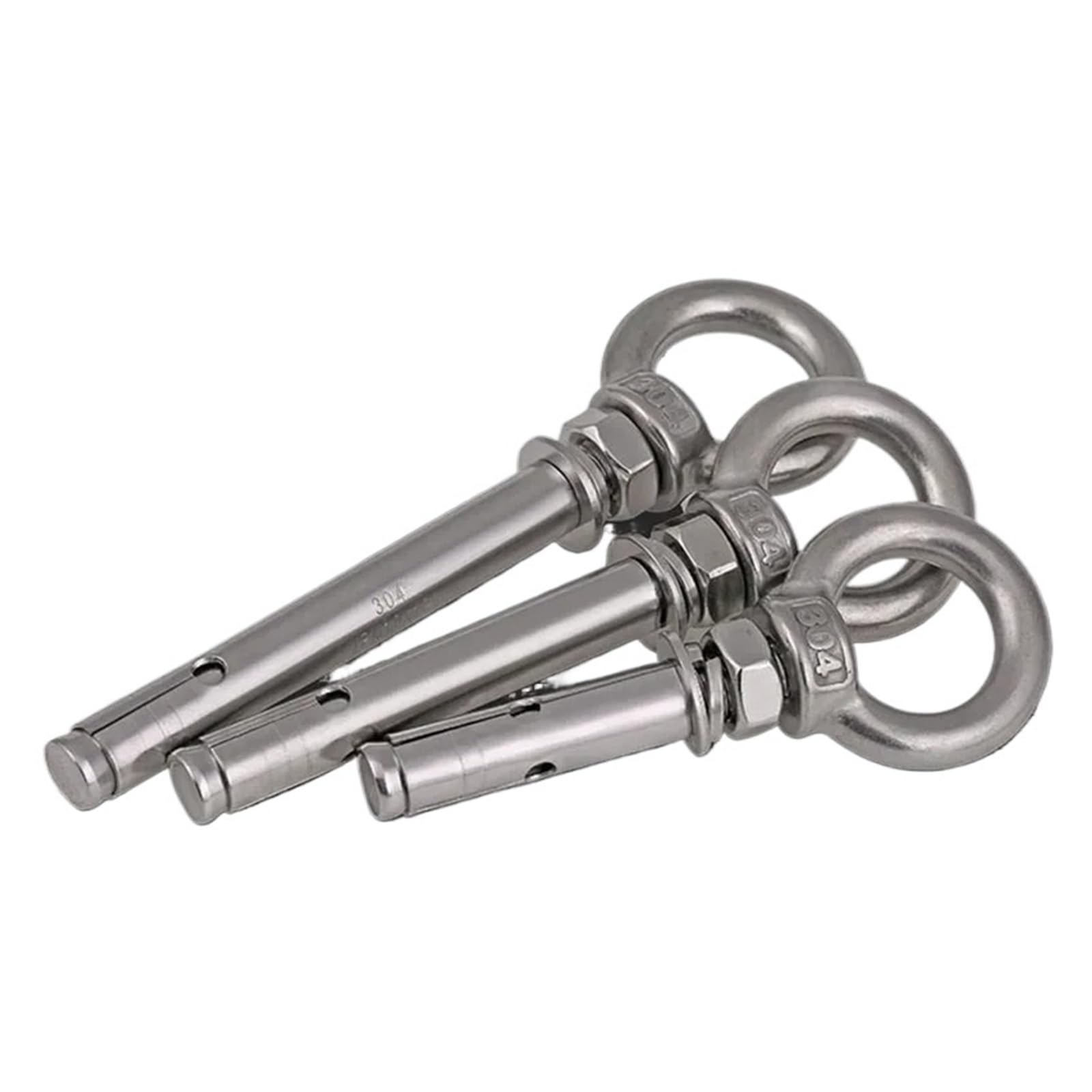 Pernos de expansión con anilla Anclajes de expansión for manguitos hormigón M8, pernos elevación acero inoxidable 304 A2-70 (50-150 mm)(M8X150mm-5pcs)