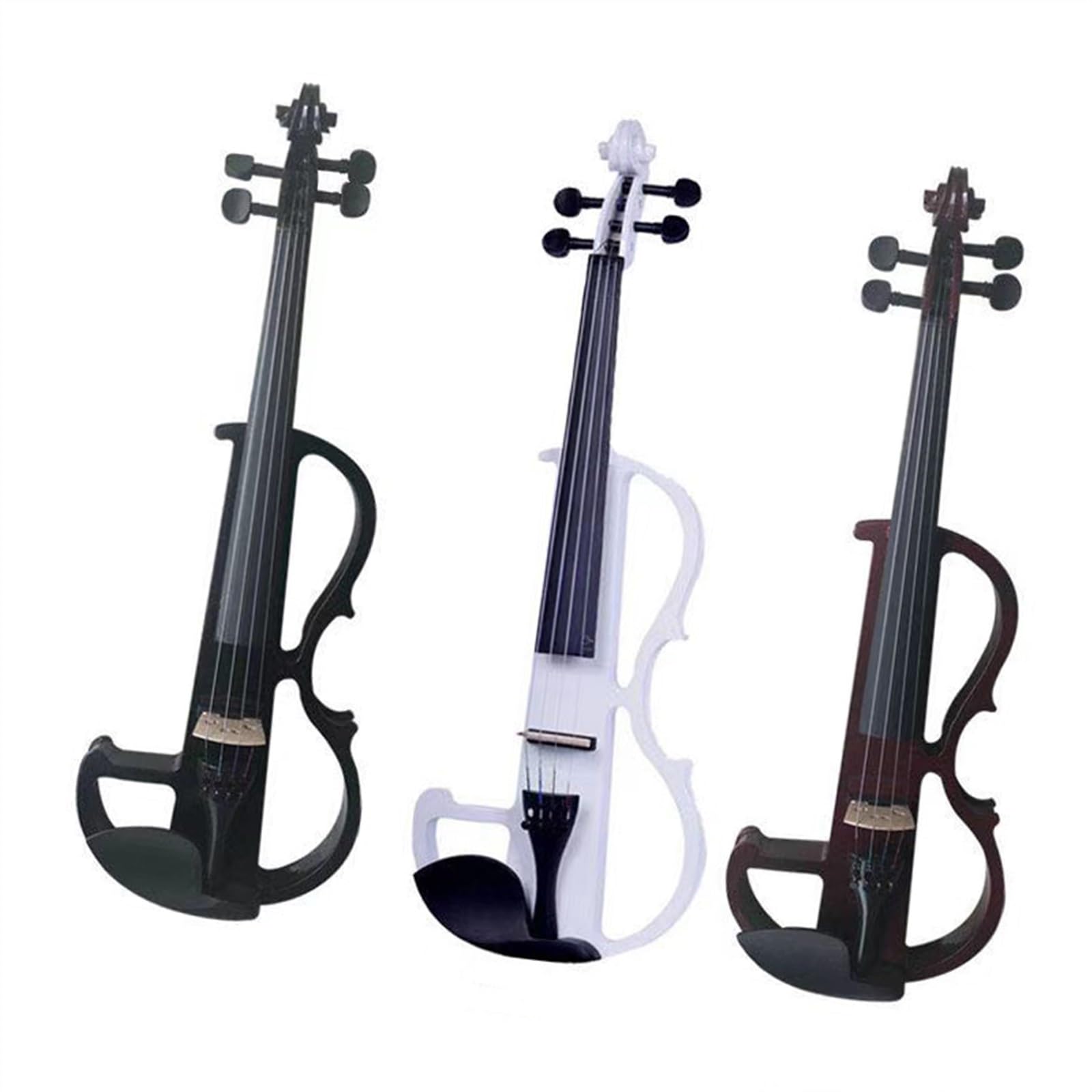 Violine 4/4 Erwachsene Professionelle Leistung Ebene Praxis Elektrische Akustik Ahorn(Black)