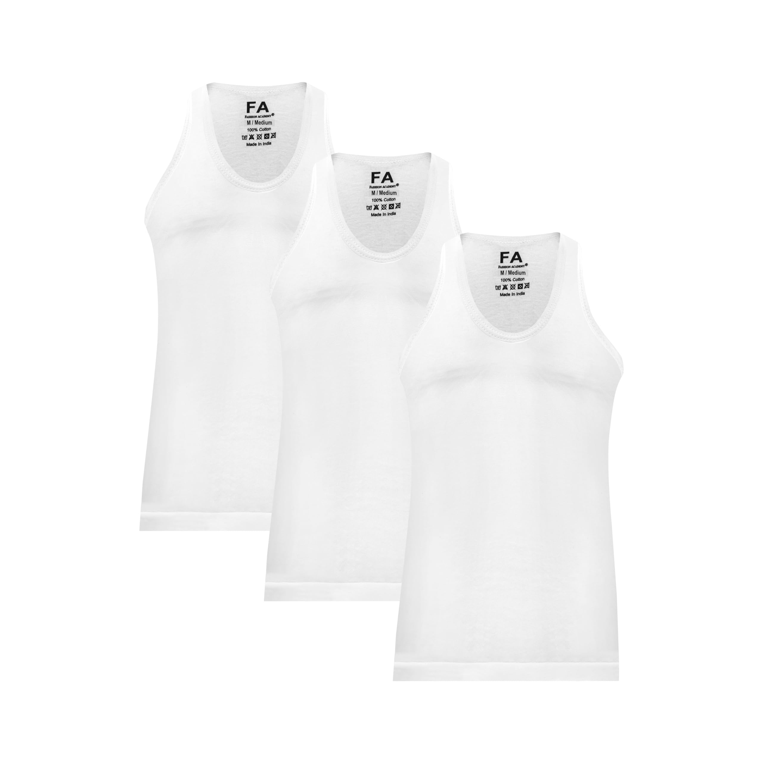 Mens Inner Vest White Promo Pack of 3