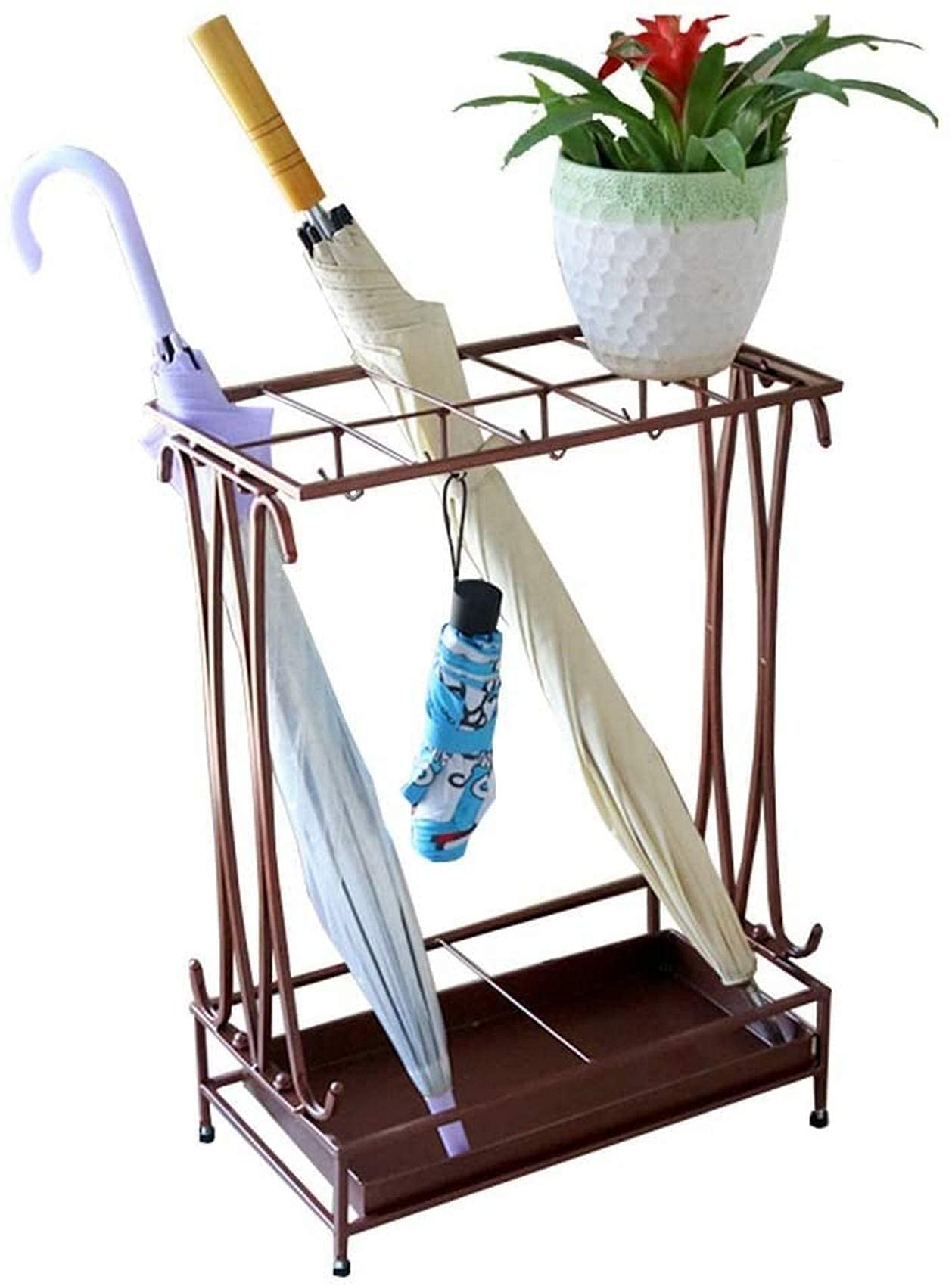 Support canne et parapluie métallique 44x24x60cm pour usine