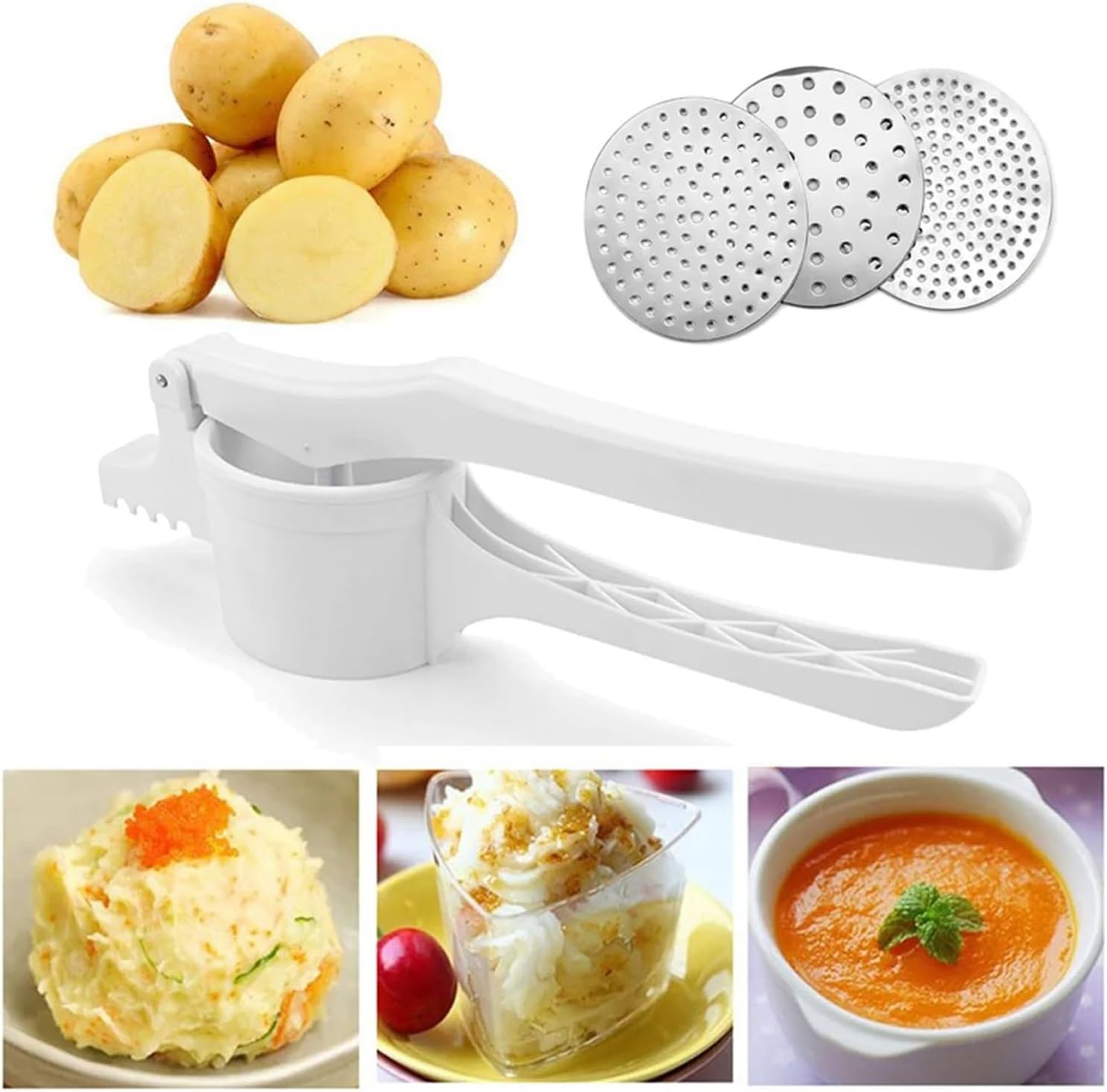 Detachable Ricers Cooking Squeezer Potato Masher Kitchen Supplies Press Type Handheld Home Manual Easy Clean
