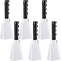 Vista 1 de 6 cencerros de 10 pulgadas con asa, campanas de animación para eventos deportivos, grandes ruidos, cencerros fuertes a granel para juegos de fútbol