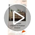 Image of Goku Rattan Chest of Drawer for Home & Office | Cane Storage Unit with 6 Drawer |Mango Wood,| Natural Finish |