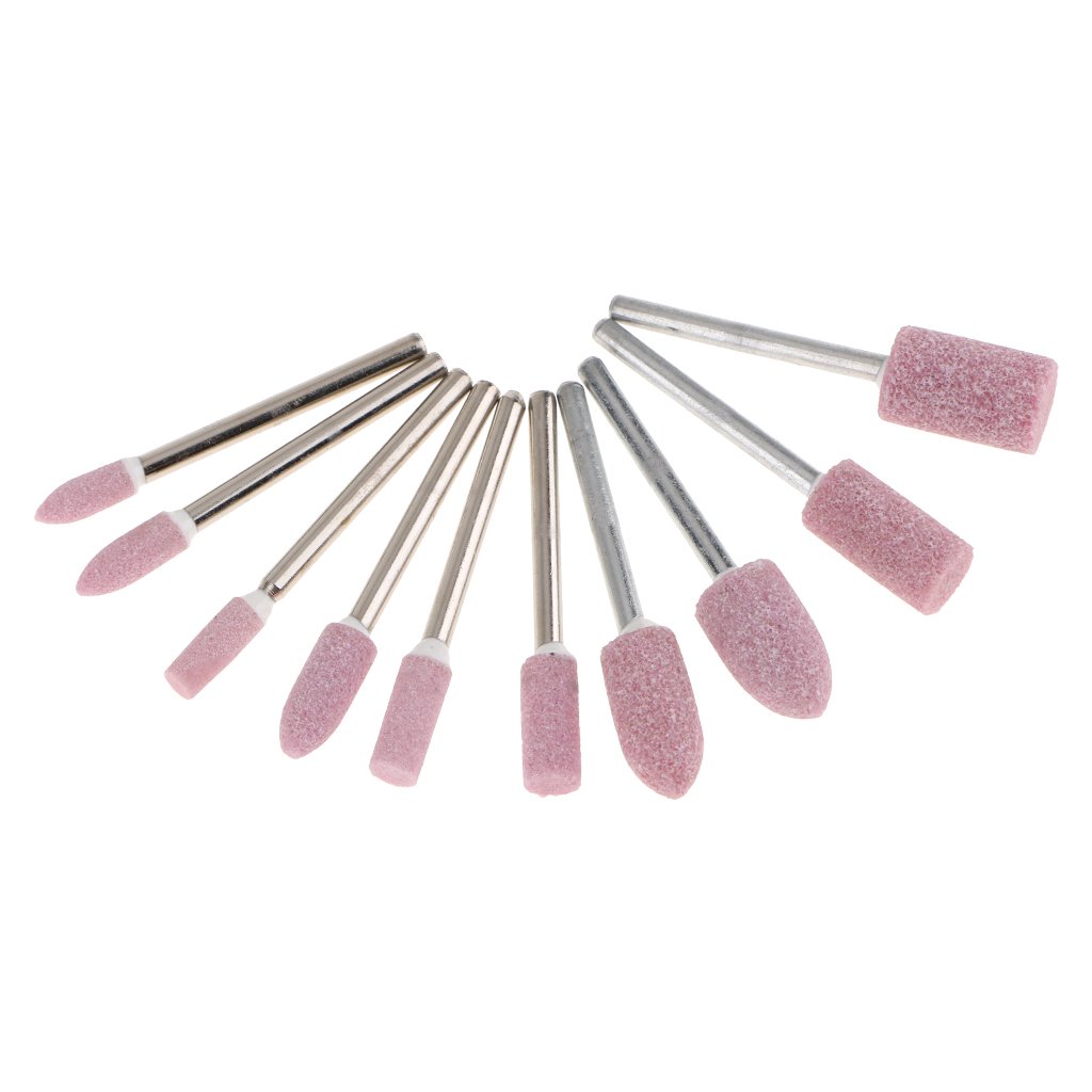 ATORSE® Premium 10 Pieces Cylindrical Cone Grinding Wheels Bits Head Polishing Abrasive Stones Easy Use-image-31