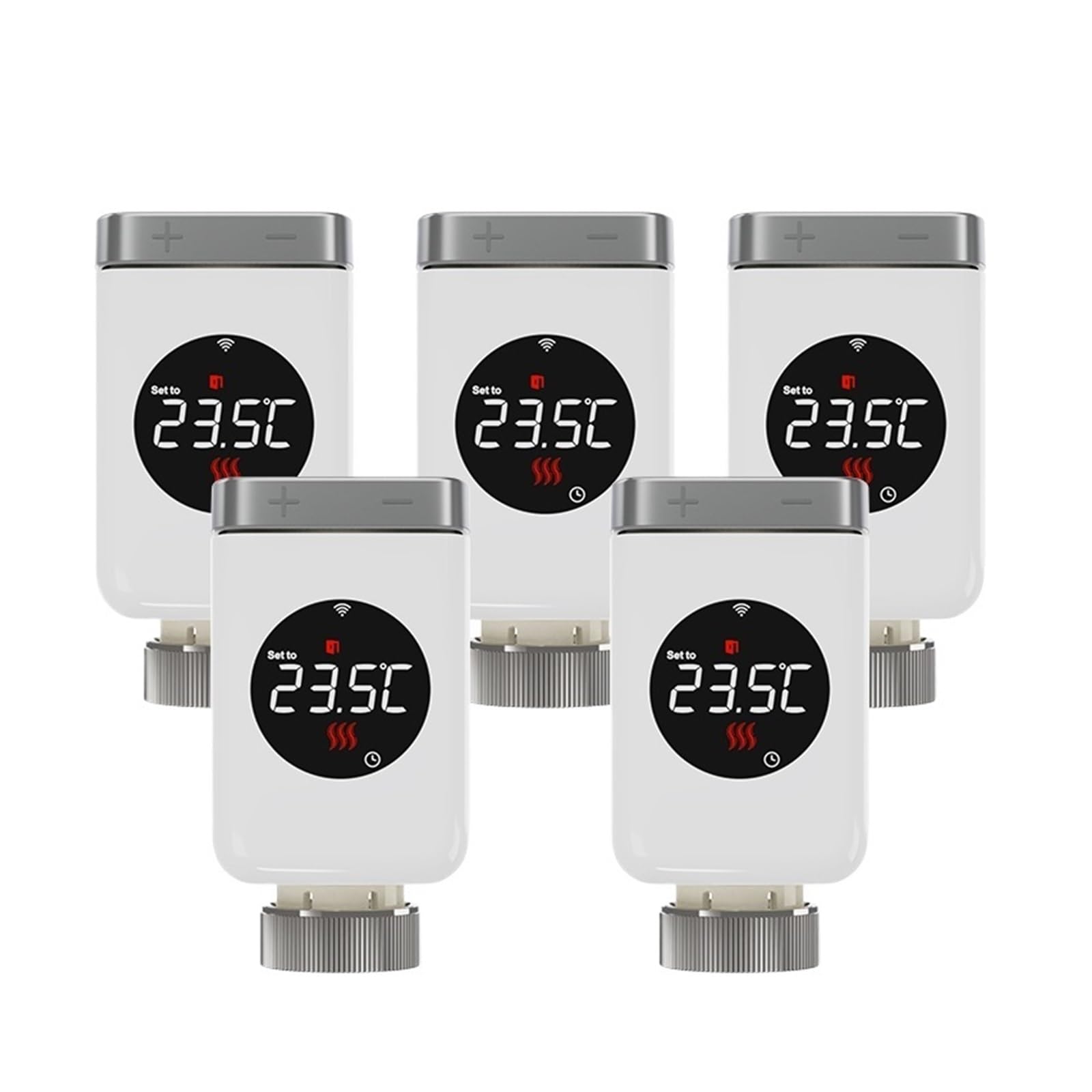 Cczrd Trv801z 5Pcs Tuya Smart Zigbee Thermostatic Radiator Valve Gateway Hub Trv Wifi Heating Thermostat(Trv801z 5Pcs)