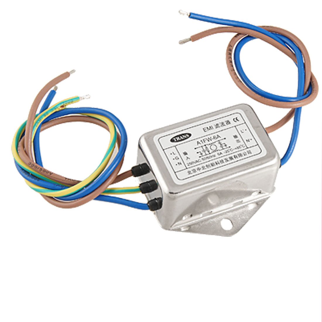 Aexit A1FW-6A Single Phase AC Power Line EMI Filter AC 250V 50