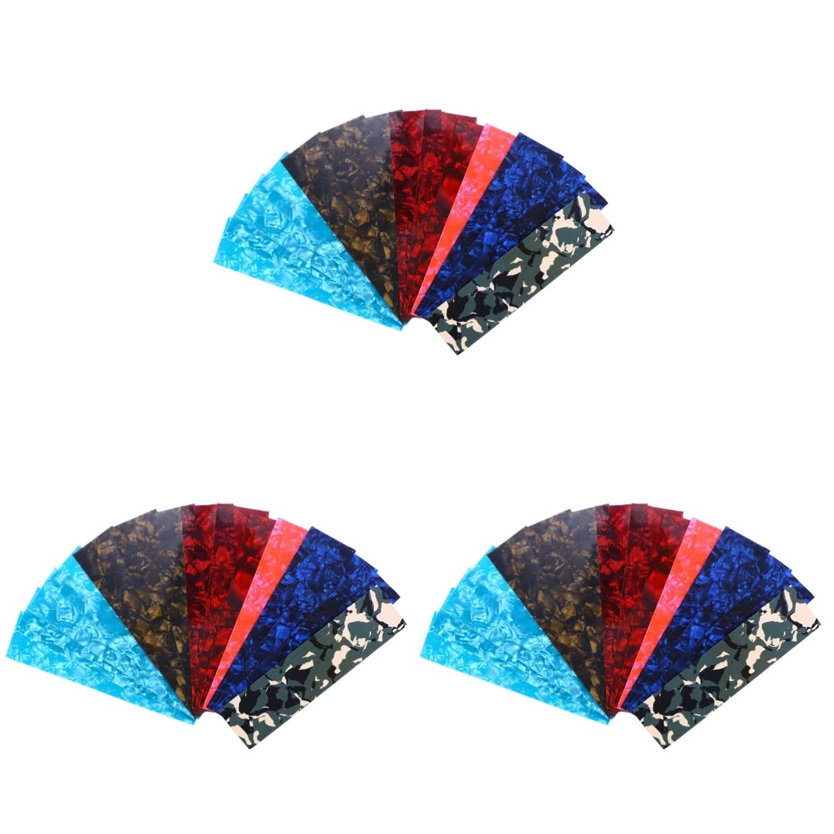 Toyvian 45pezzi Plettri Di Chitarra Strisce Di Plettri Celluloide Di Diverse Spessori Colori e Stili Casuali Punch Per Leggeri Medi e Pesanti