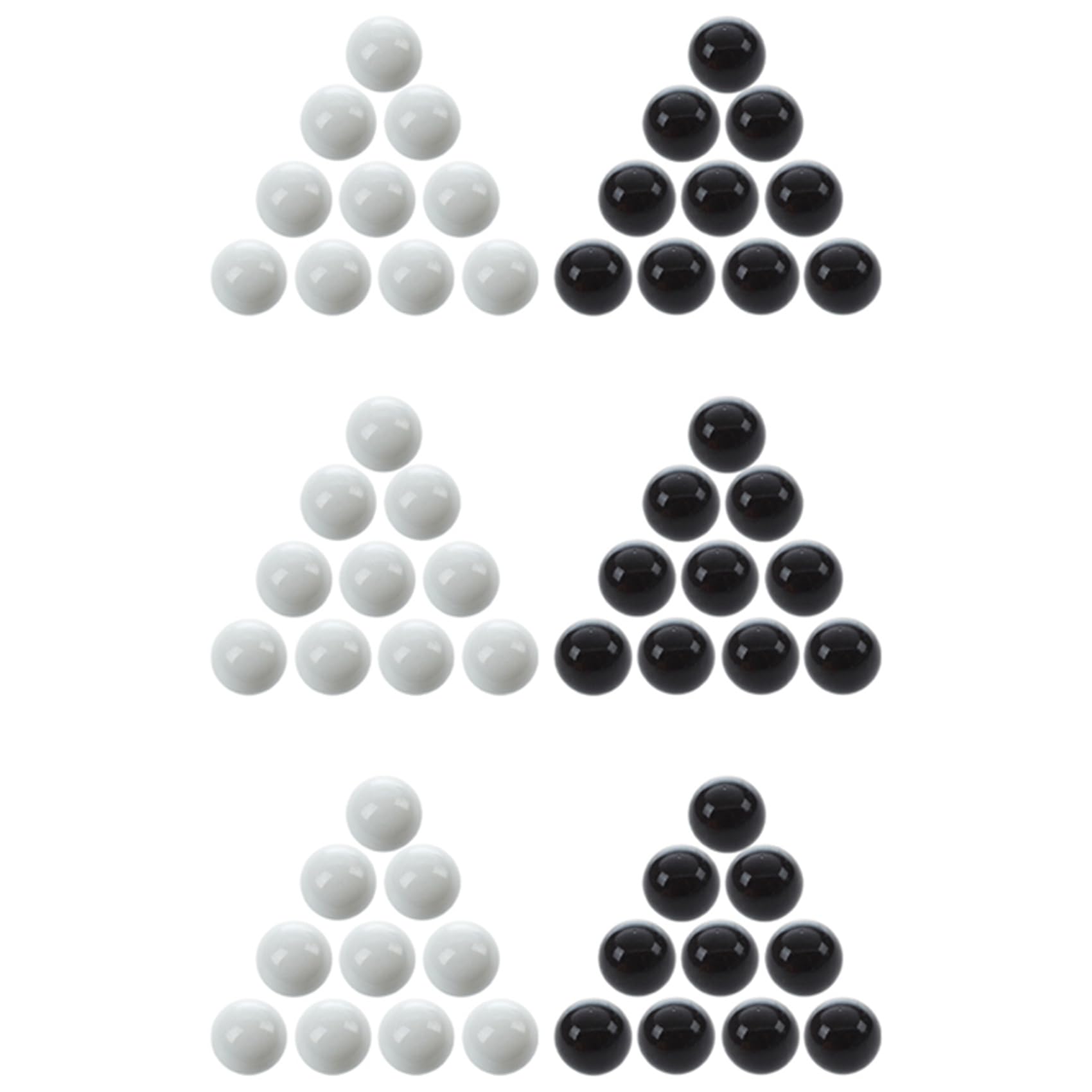 Remingtape 60 Pcs Marbles 16mm Glass Marbles Knicker Glass Balls Decoration Color Nuggets Toy Black and White